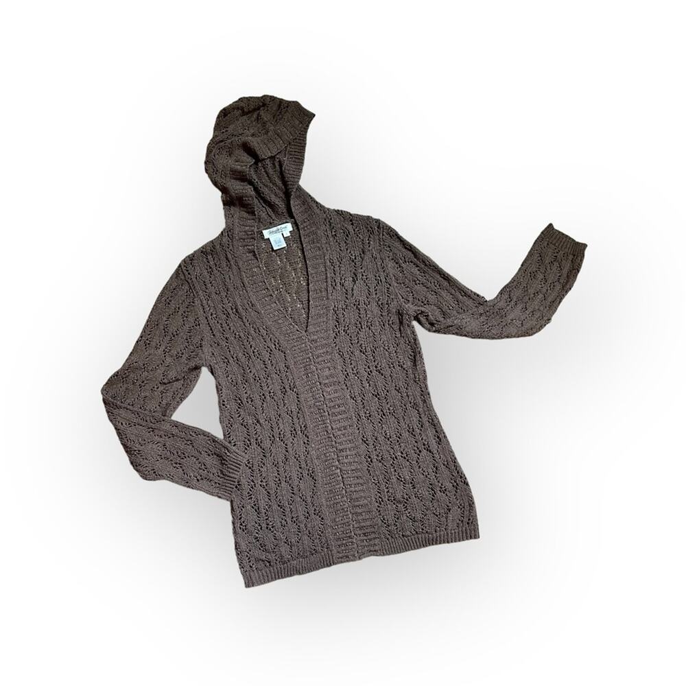 Coldwater creek lace knit hoodie